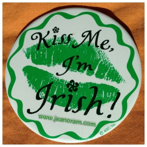 Kiss me, I'm Irish pin