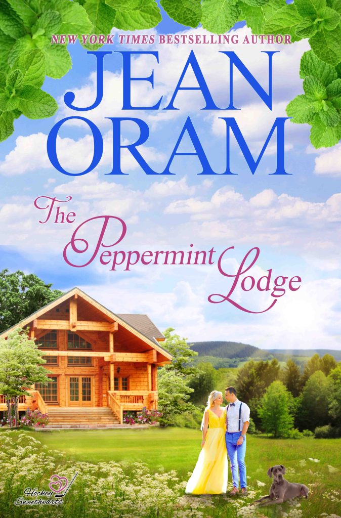 the peppermint lodge by Jean Oram. Book 4 Hockey Sweethearts sweet romance novel clean