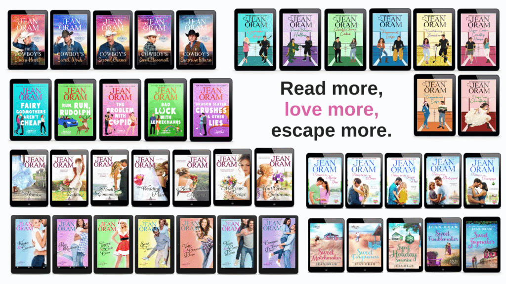 Jean Oram's complete book list - image of book covers. 2026.